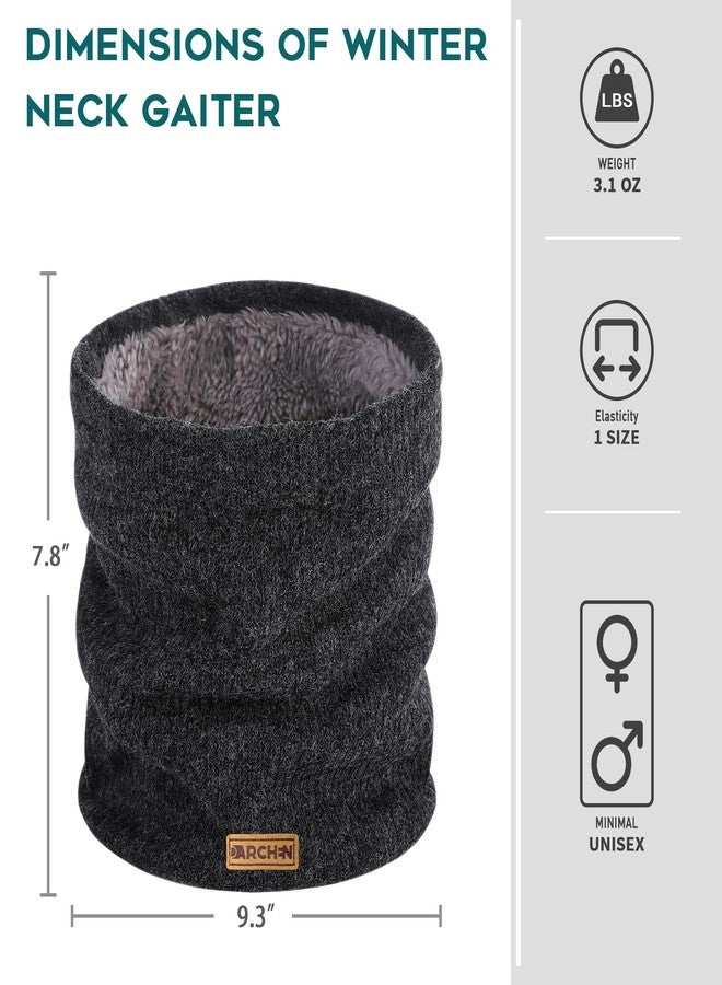 DARCHEN Neck Warmer, Neck Gaiter For Men Women, Winter Face Scarf Fleece Covering Mask, Thick Windproof Scarves Ski Winter Outdoor Activities [1 or 2 Pack] - Image 3